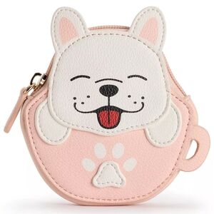Pink Teacup Puppy Frenchie Coin Purse